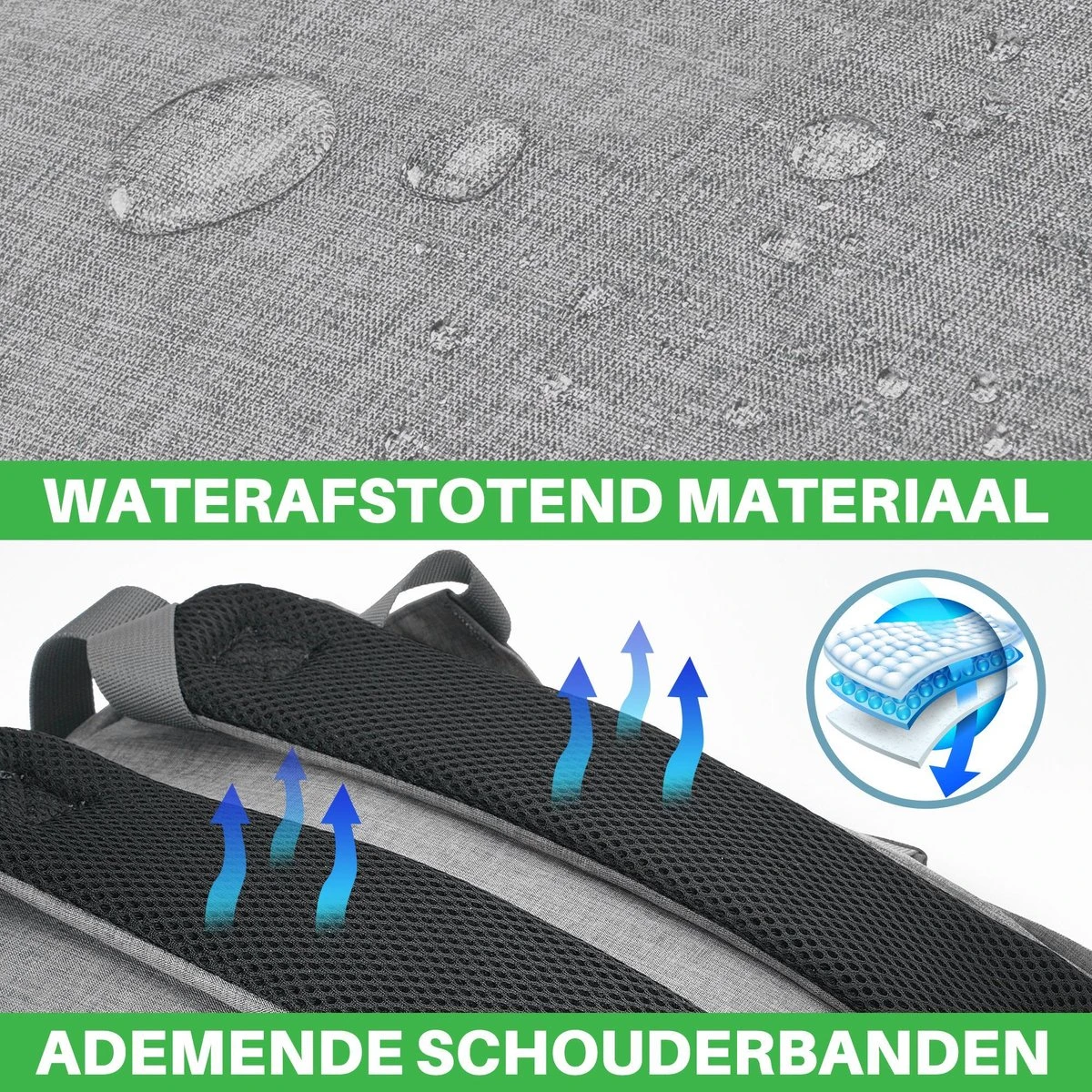 Brisby Slijtvaste Luiertas – Verzorgingstas – Met Buggymontage - Lichtgrijs - Image 7