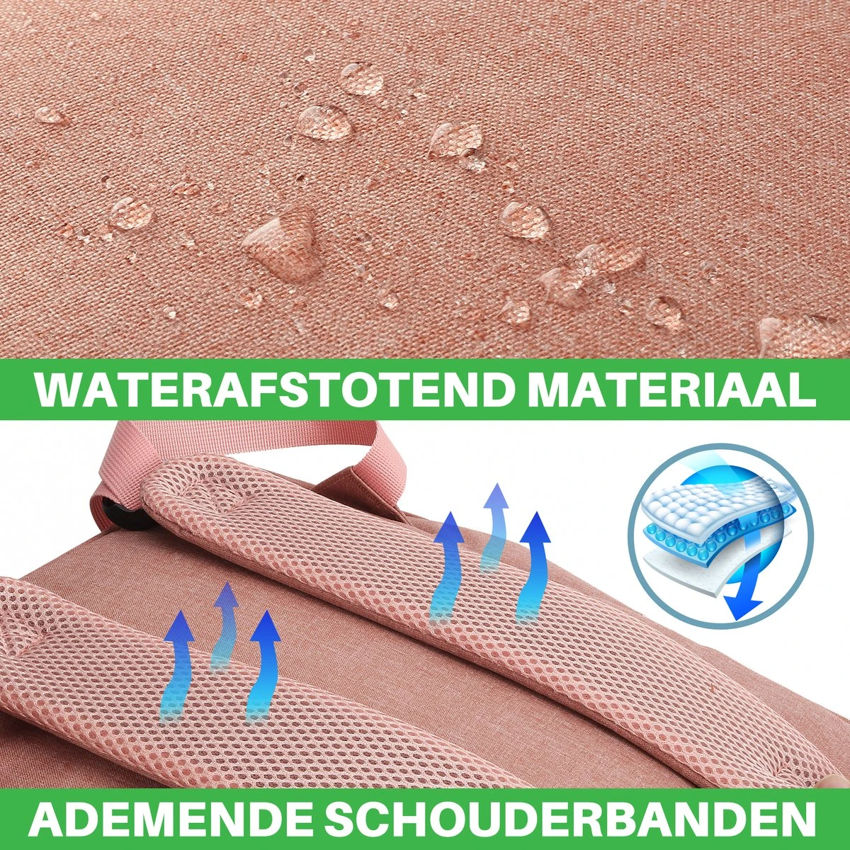 Brisby Slijtvaste Luiertas – Verzorgingstas – Met Buggymontage - Roze - Image 4