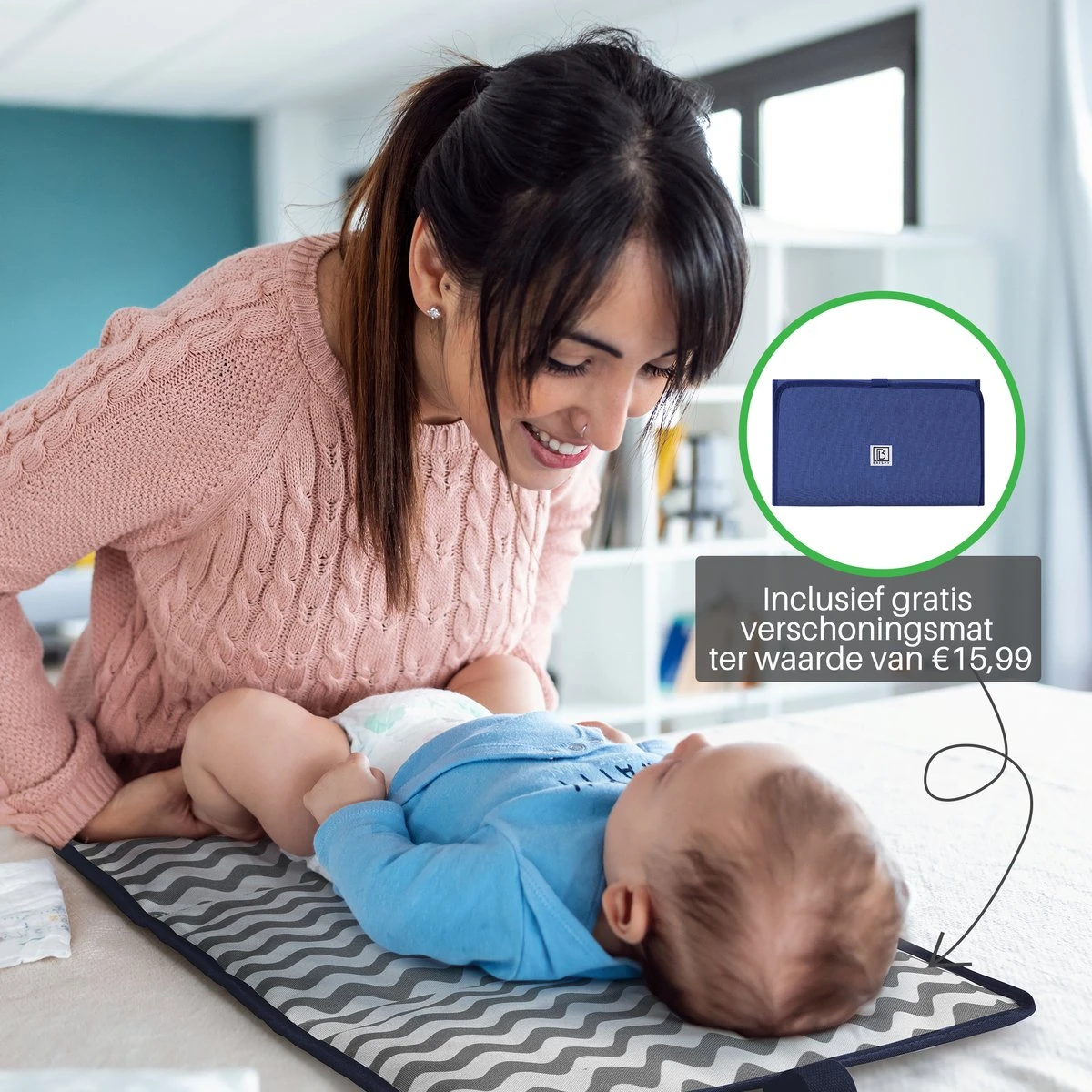 Brisby Slijtvaste Luiertas – Verzorgingstas – Met Buggymontage - Blauw - Image 7