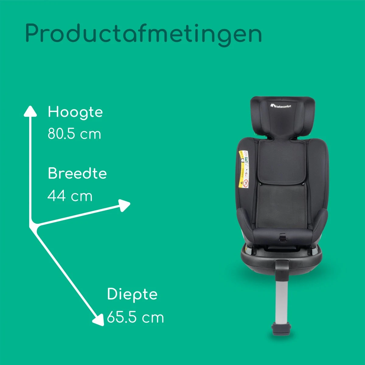 Bebeconfort EvolveFix Plus I-Size - Autostoel - Black Mist - Vanaf De Geboorte Tot 12 Jaar - Image 6