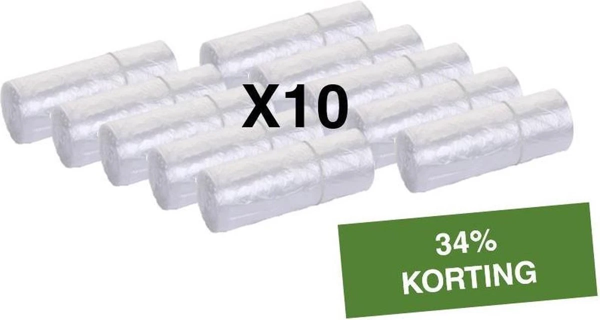 Merkloos Vuilniszakken 50 X 3 Liter | Klein, Doorzichtig Plastic | 27 X 30 Cm | Kleine Pedaalemmer Restafval Afval Zakjes - Image 2