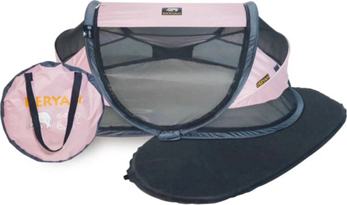 Deryan Baby Luxe Campingbedje – Inclusief Zelfopblaasbare Matras - Rose - Image 10