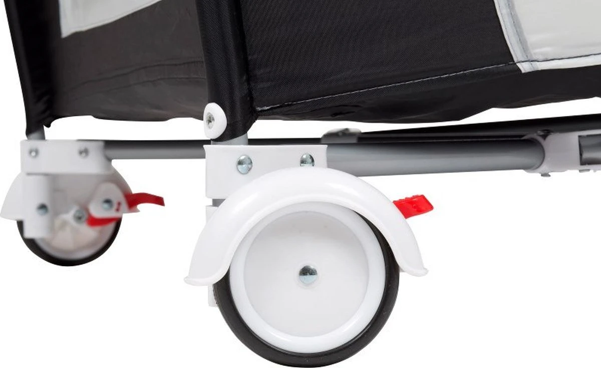 Campingbed BabyGO Sleeper DeLuxe Zwart (incl. Bodemverhoger) - Image 9