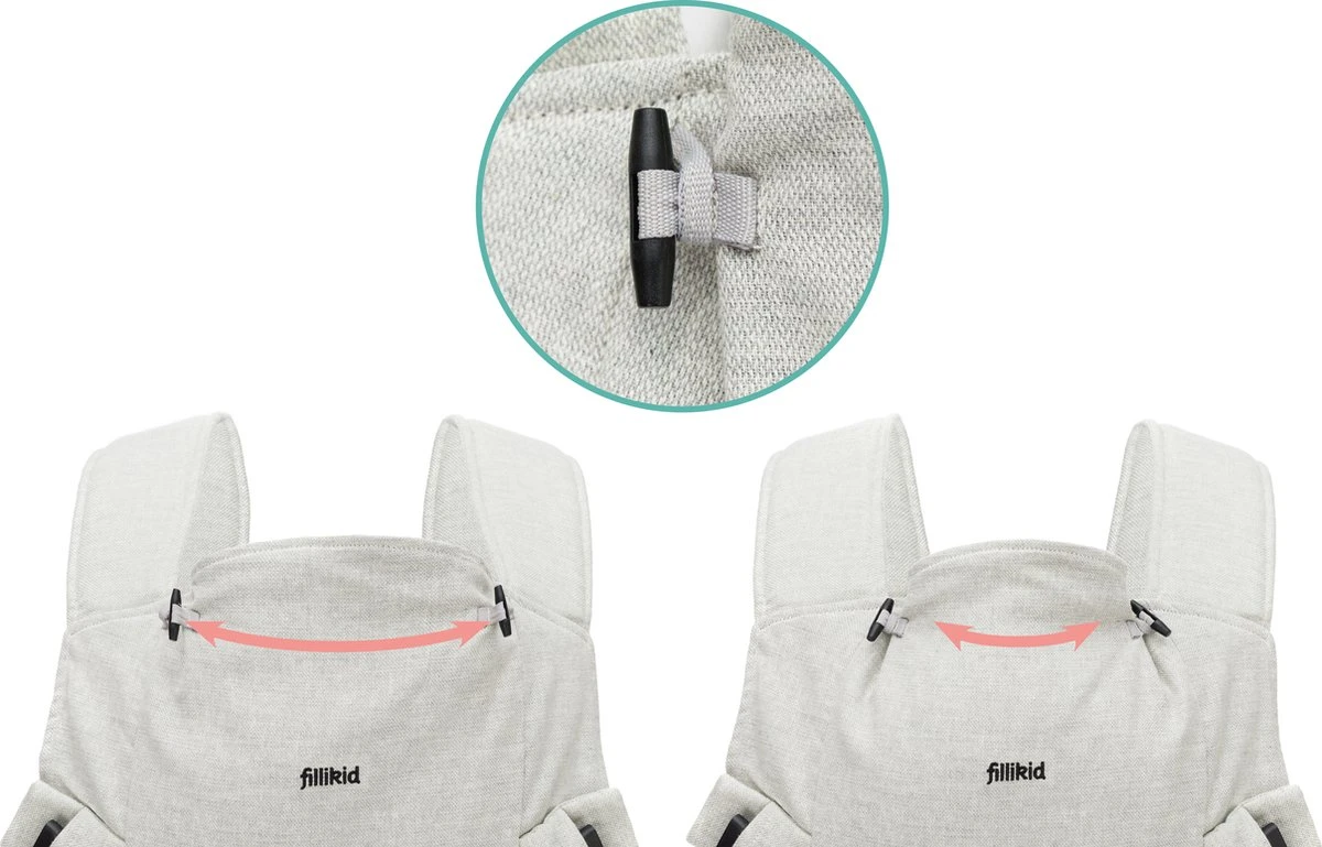 Fillikid Premium Draagzak - 2 In 1 - Ergonomisch - EU Gecertificeerd - Natural Sand - Ontworpen Met Draagconsulent - Image 9