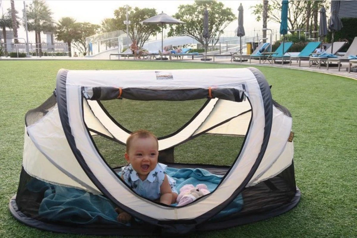 Deryan Peuter Luxe Campingbedje – Inclusief Zelfopblaasbare Matras - Cream - Image 12