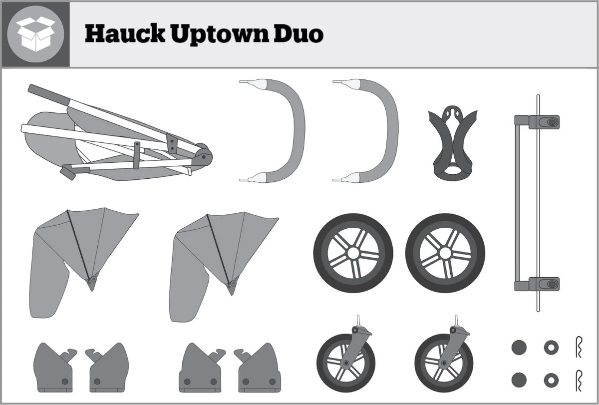 Hauck Uptown Duo Melange Broertje/zusje Kinderwagen Black - Image 9