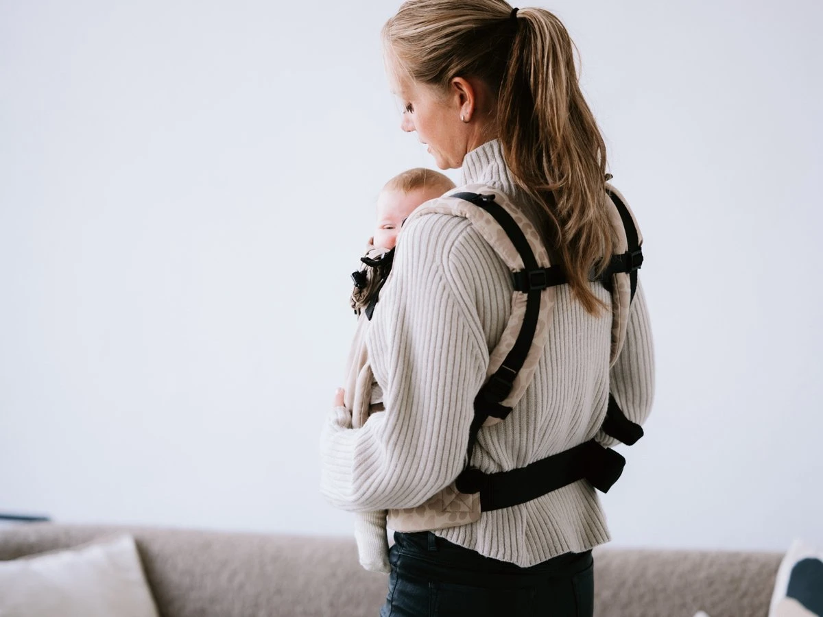 Draagzak - Pure Baby Love - Click & Go Baby - Panter Taupe - Maat 50 T/m 86 - Image 4