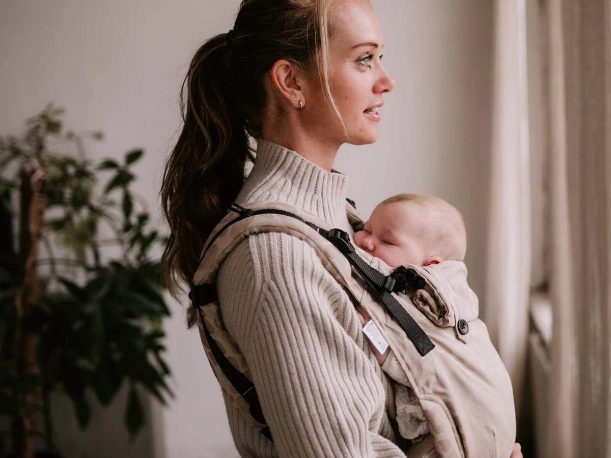 Draagzak - Pure Baby Love - Click & Go Baby - Panter Taupe - Maat 50 T/m 86 - Image 5