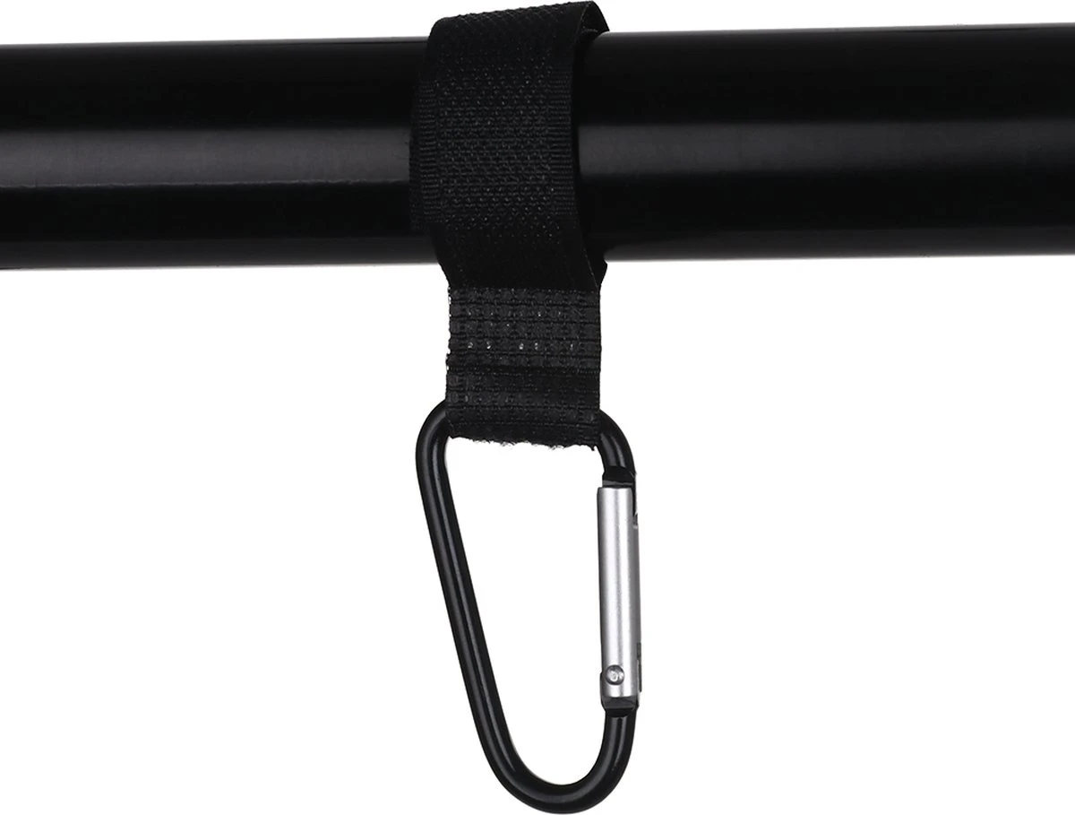 Merkloos Kinderwagen Haak - Tassenhaak - Boodschappenhaak - 2 Stuks - Zwart - Universele Haak - Buggyhaak - Kinderwagenhaak - Luiertashaak - Luiertas Haak - Image 2