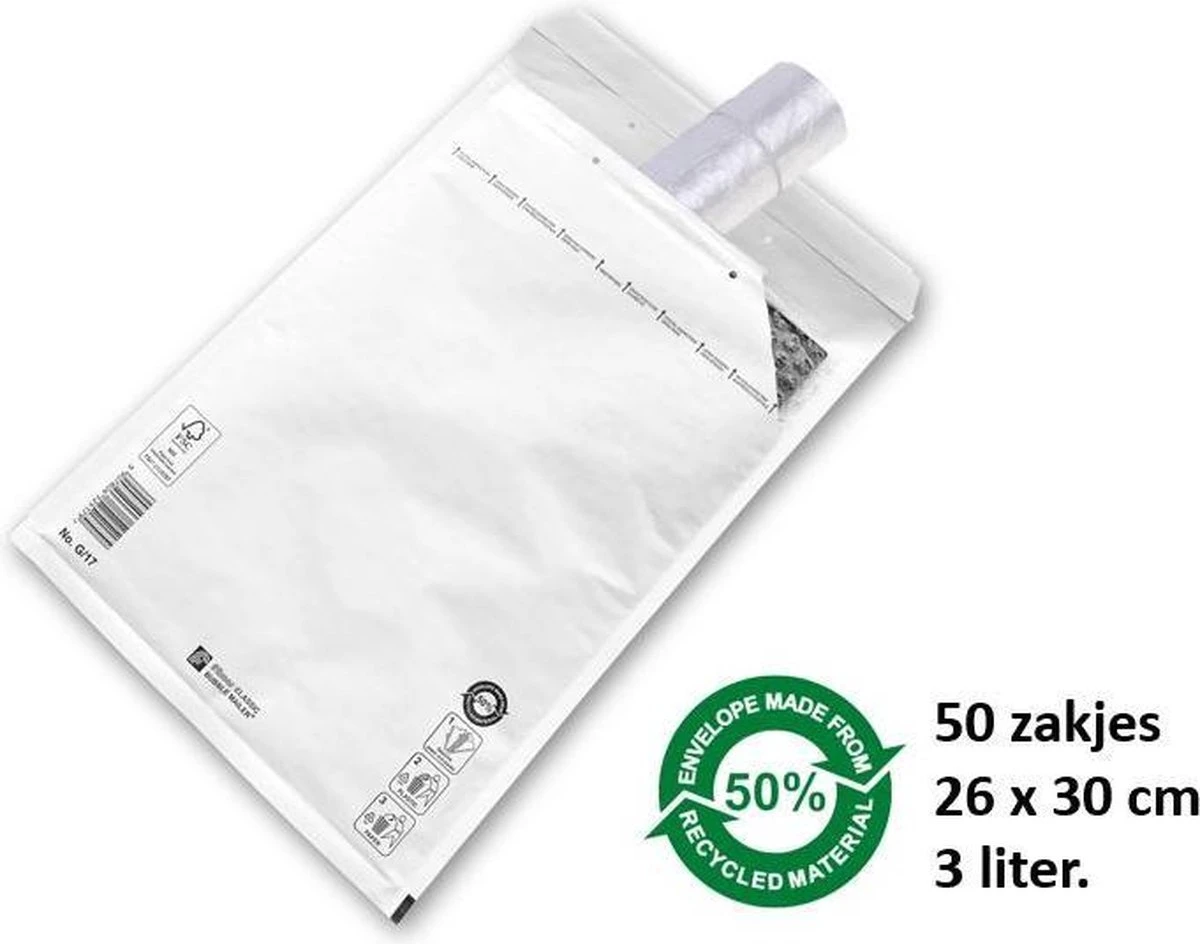 Merkloos Vuilniszakken 50 X 3 Liter | Klein, Doorzichtig Plastic | 27 X 30 Cm | Kleine Pedaalemmer Restafval Afval Zakjes - Image 3