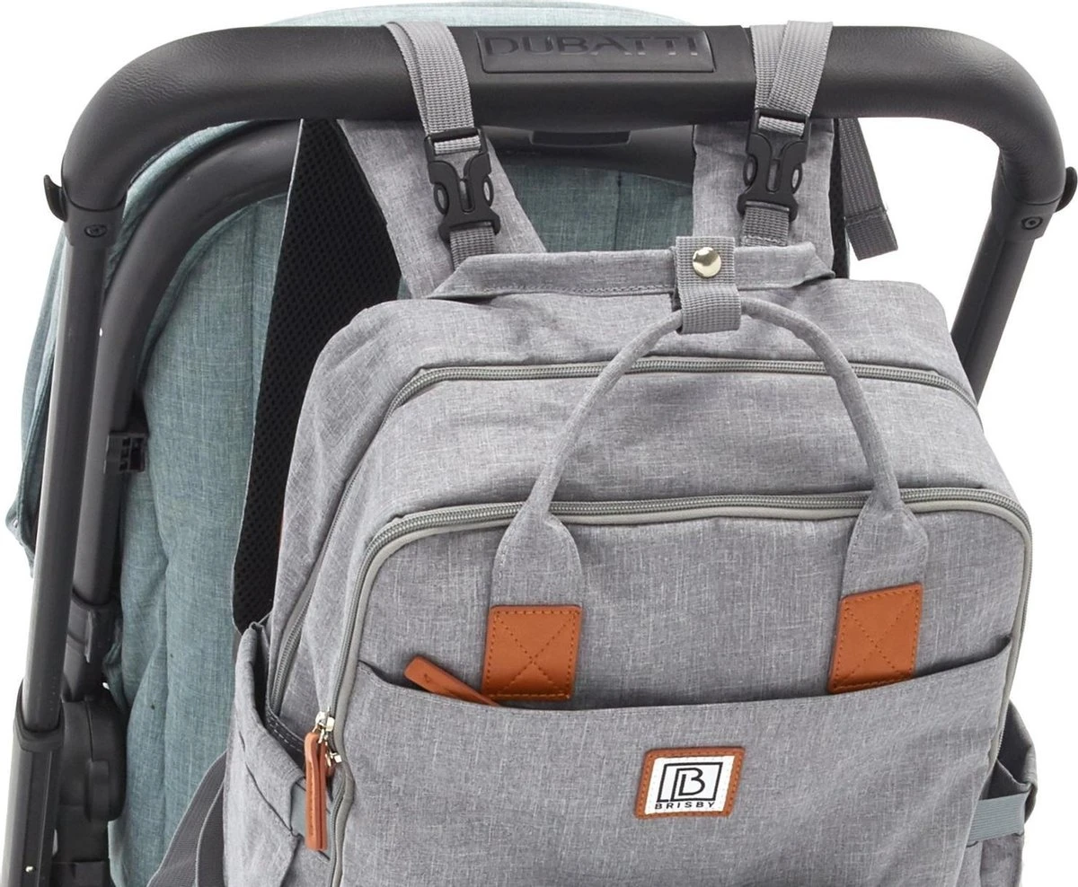 Brisby Slijtvaste Luiertas – Verzorgingstas – Met Buggymontage - Lichtgrijs - Image 15