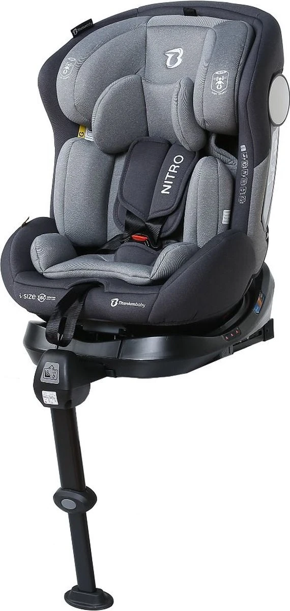 Autostoel Titanium Baby Nitro I-Size 360° 0-1-2-3 Isofix Rotation Grey - Image 7