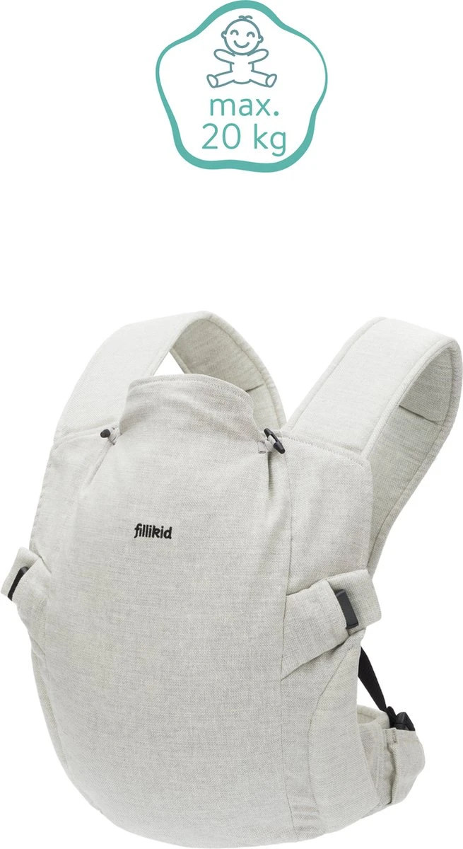 Fillikid Premium Draagzak - 2 In 1 - Ergonomisch - EU Gecertificeerd - Natural Sand - Ontworpen Met Draagconsulent - Image 8