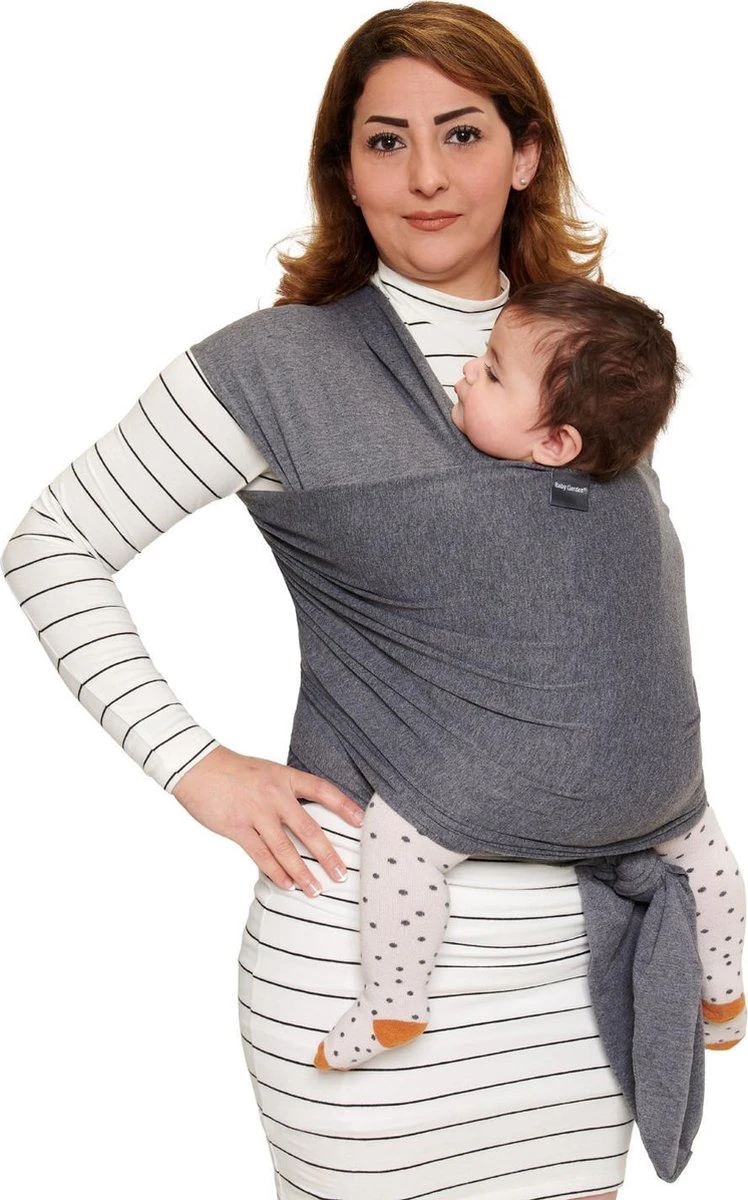 Baby Garden Draagdoek Grijs - Ergonomisch - Original - Inclusief Slabbetje - Image 10