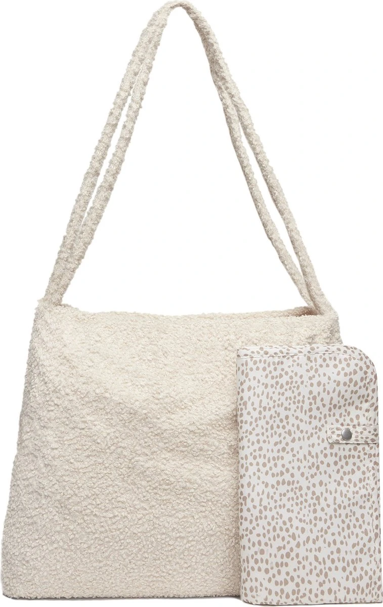 Jollein Luiertas Shopper 34x43cm Boucle - Naturel - Image 7