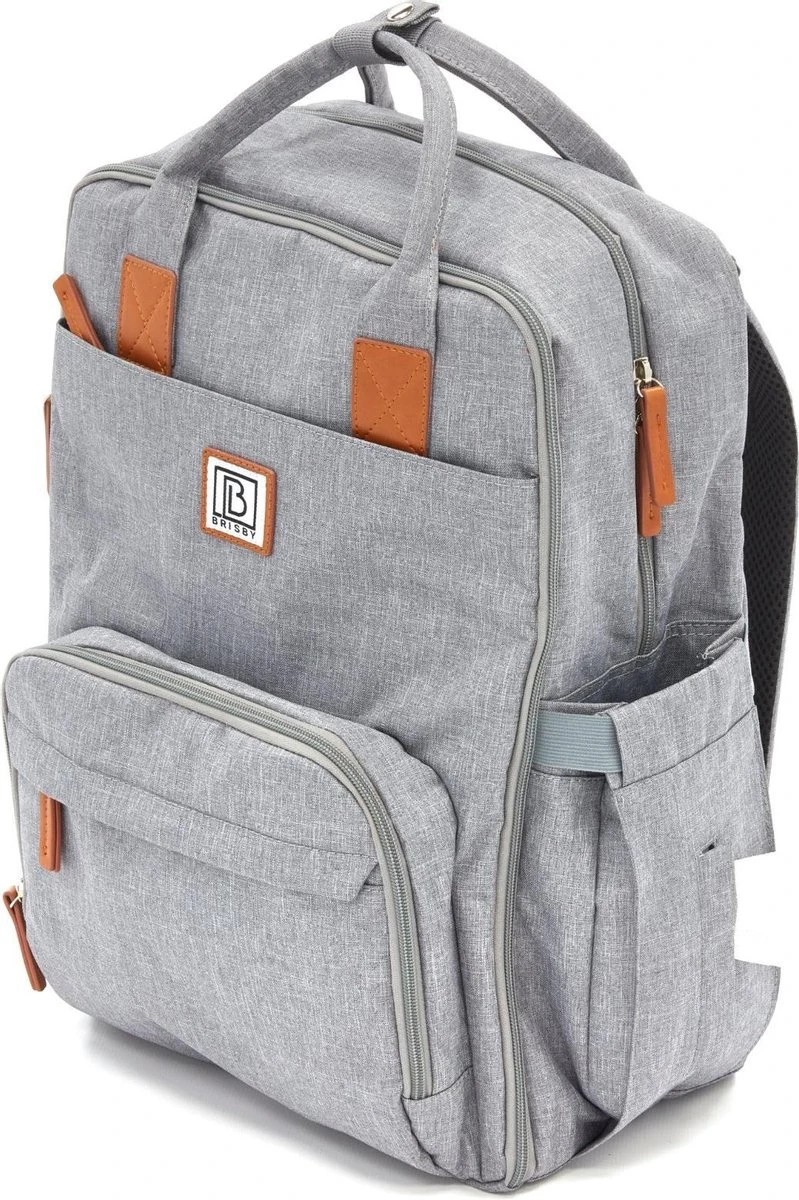 Brisby Slijtvaste Luiertas – Verzorgingstas – Met Buggymontage - Lichtgrijs - Image 13