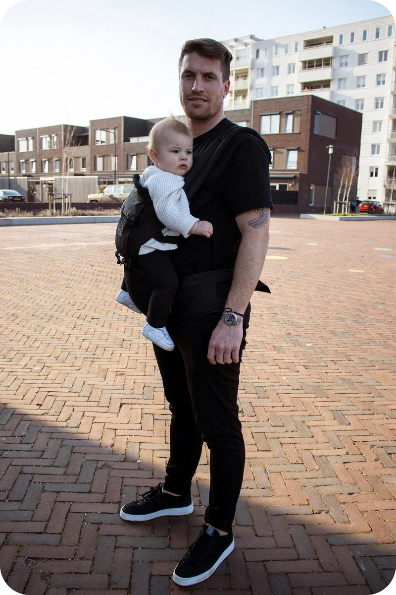 Deryan Pack Luxe Ergonomische Draagzak - Babydrager + Opbergvakjes - Zwart - Image 14