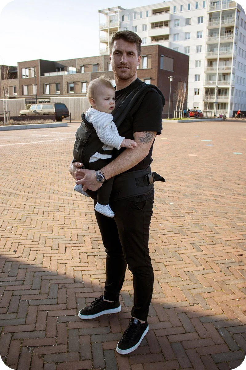 Deryan Pack Luxe Ergonomische Draagzak - Babydrager + Opbergvakjes - Zwart - Image 16