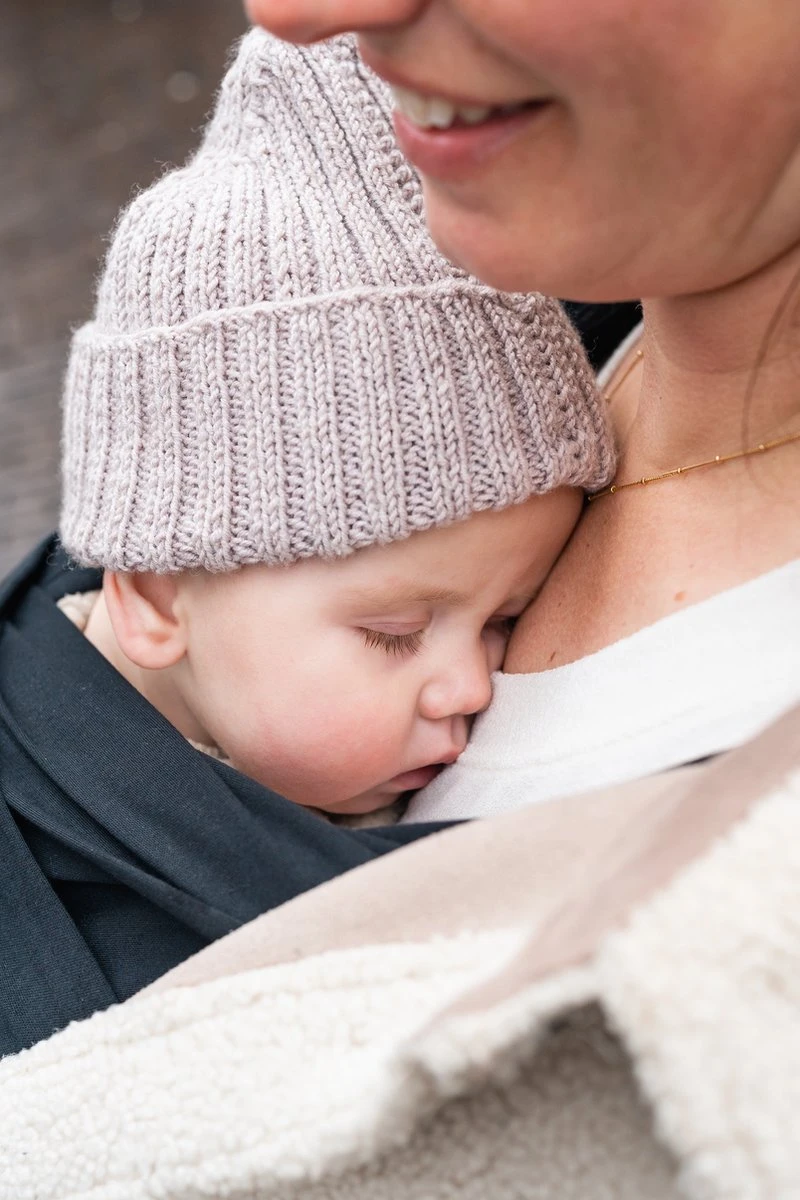 ByKay - Draagdoek - Rekbaar - Black - Maat M - Organic Katoen - Stretchy Wrap Deluxe - 3 Jaar - Buik - Heup - Image 6