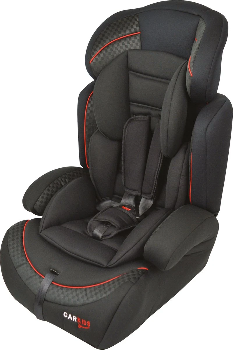 Carkids Verstelbaar Kinderautostoeltje Zwart En Rood | Kinderautostoel Groep 1-2-3 | Kinderen Van 9 Maanden-12 Jaar | 9-36 Kg - Image 2