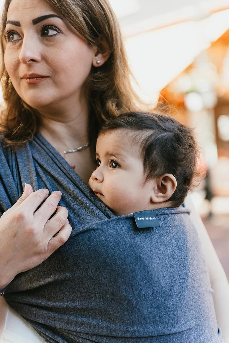 Baby Garden Draagdoek Grijs - Ergonomisch - Original - Inclusief Slabbetje - Image 6
