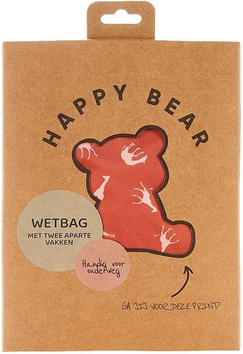 HappyBear | Wetbag - Savanna | Luiertas | Twee Waterdichte Vakken | Met Ophanglus - Image 2