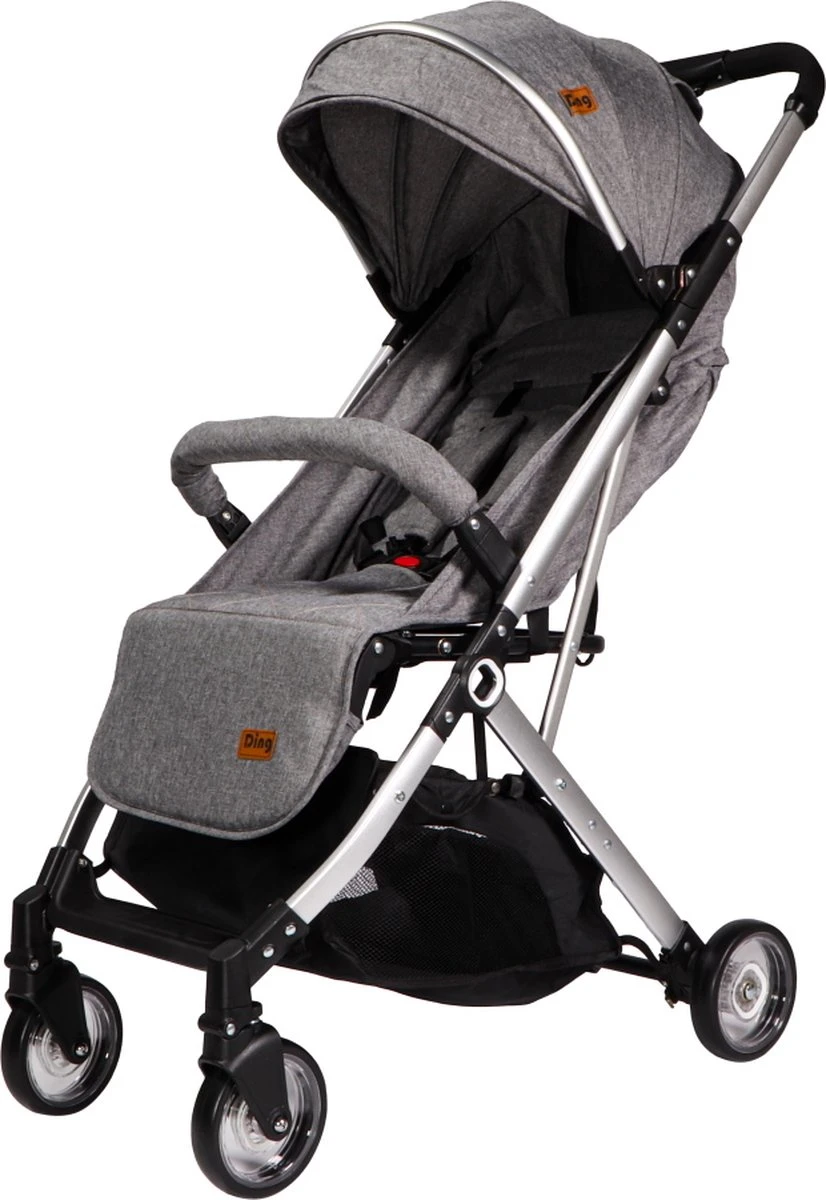 Ding Vivo Wandelwagen - Grijs/Zilver - Inklapbare Buggy - Inclusief Boodschappenmandje En Zonnekap - Afbeelding 10