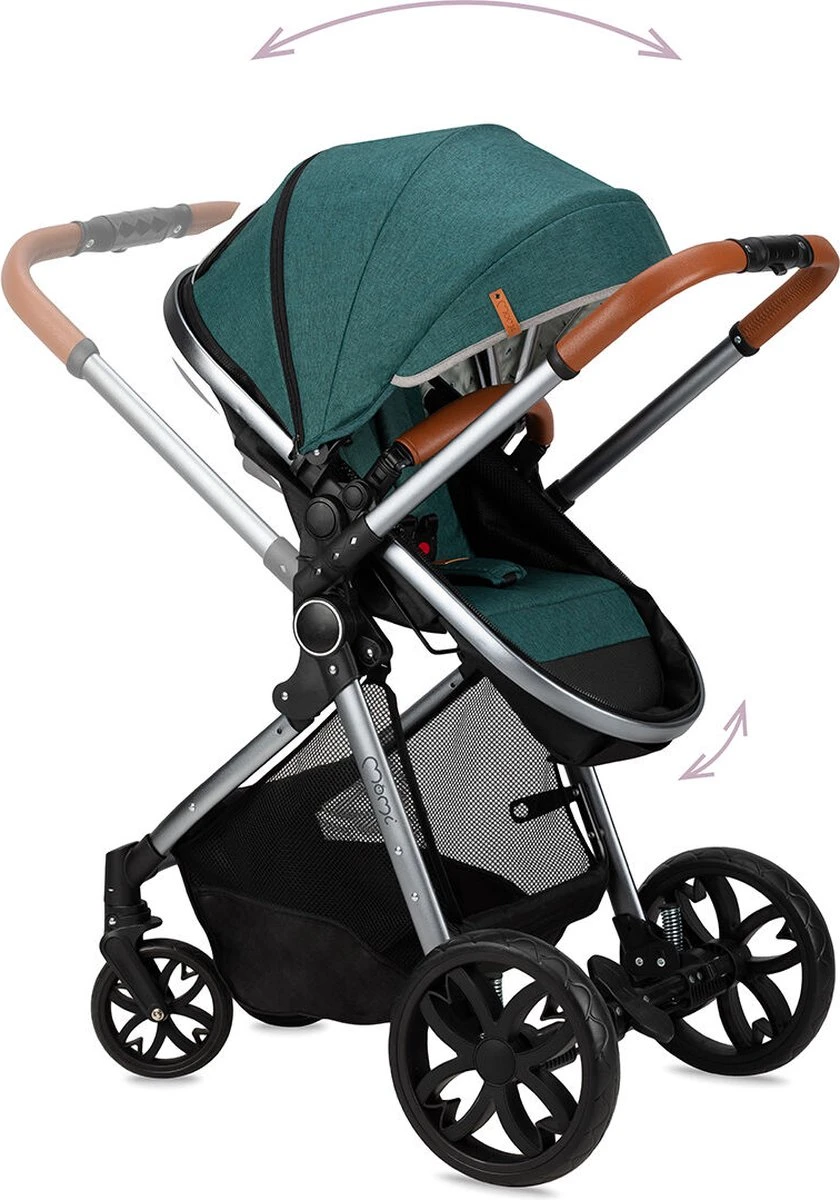 MoMi Kinderwagen - Compacte 2 In 1 Combiwagen - Limuru - Groen (geschikt Van 0-3 Jaar) - Image 2