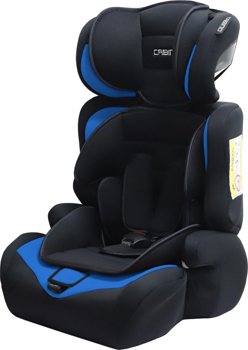 Cabino Autostoel Groep 1/2/3 (9-36kg) - Zwart-Blauw - Image 4