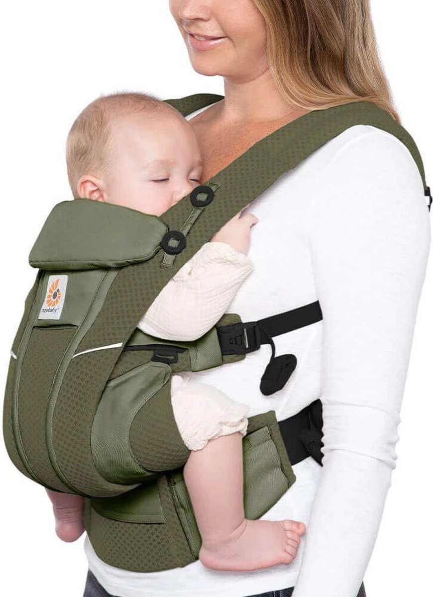 Ergobaby Baby Draagzak Omni Breeze Olive Green - Ergonomische Draagzak Vanaf Geboorte - Image 3
