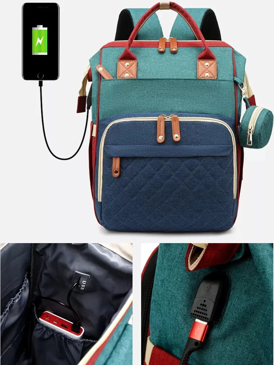 Luiertas - Rugzak - Baby - Kind - Mama - Papa - Slapen - Blauw - Relaxen - Image 3