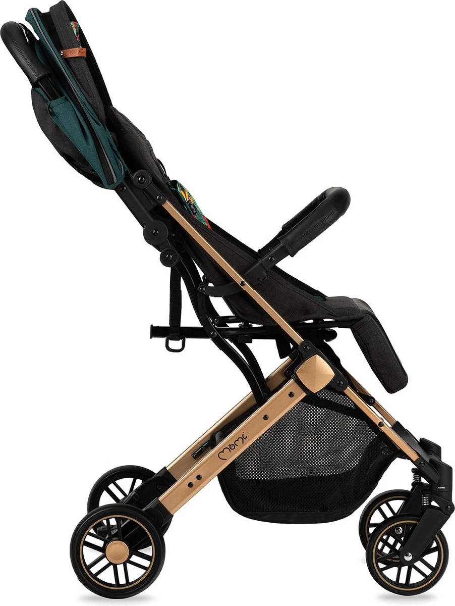 MoMi Wandelwagen - Compacte Lichtgewicht Buggy - Estelle - Green-Gold (geschikt Van 6mnd - 15kg) - Image 16