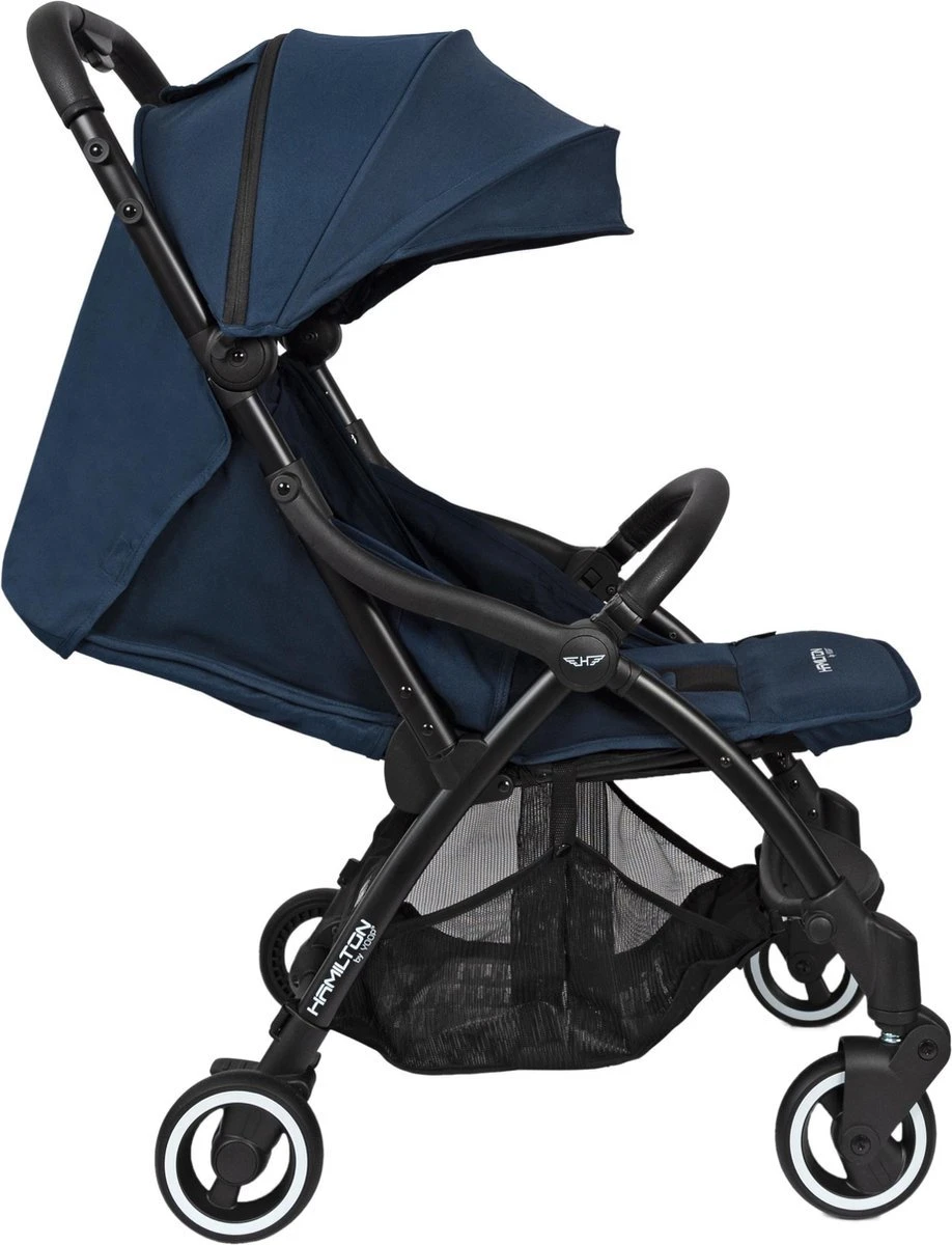 Hamilton By Yoop One Prime X1 Buggy - Premium Stroller Met One Hand Folding Technologie - Blauw - Lichte, Verstelbare En Wendbare Kinderwagen Met Vele Gemakken - Afbeelding 8
