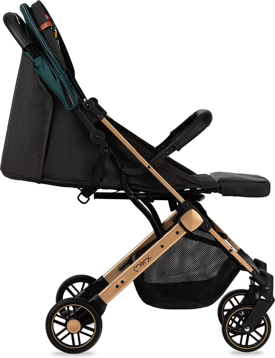 MoMi Wandelwagen - Compacte Lichtgewicht Buggy - Estelle - Green-Gold (geschikt Van 6mnd - 15kg) - Image 2