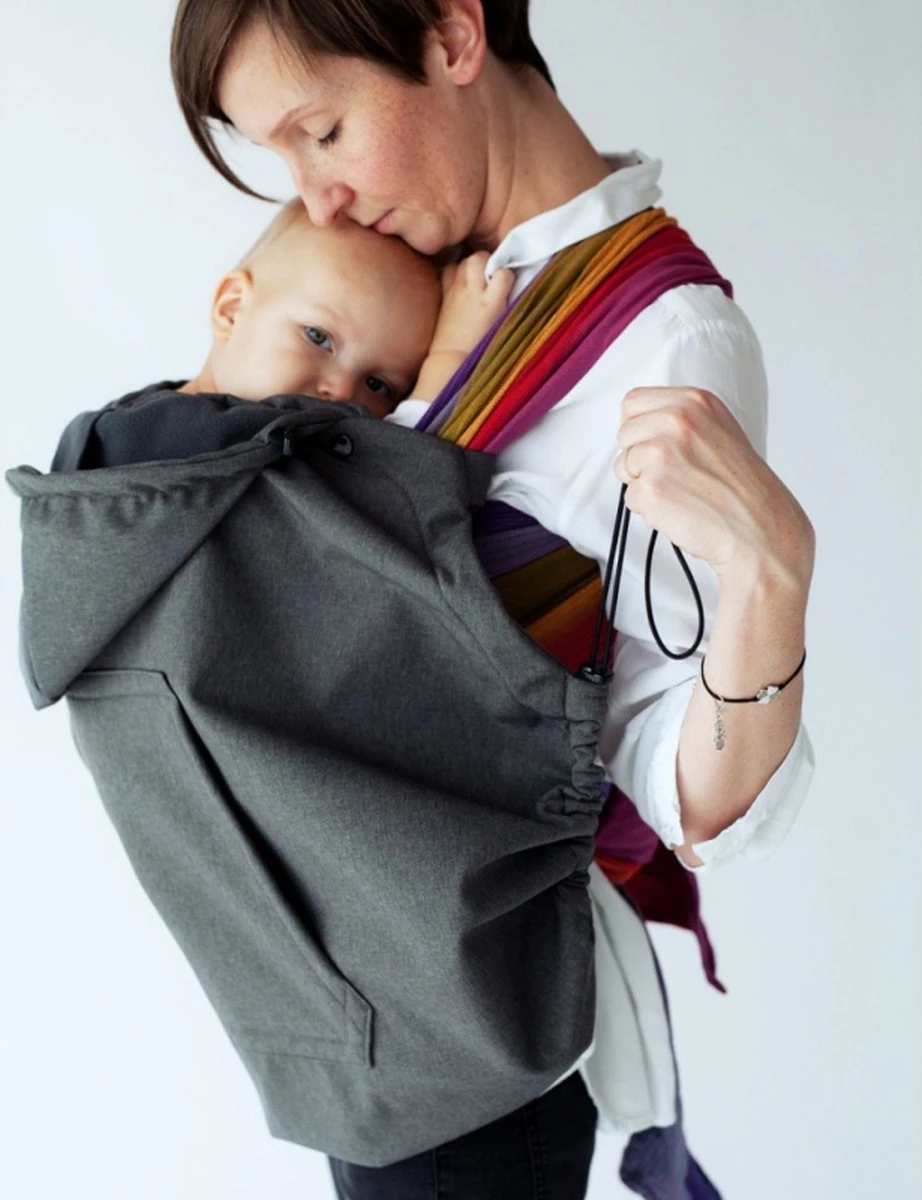 Little Frog Softshell Draag Cover Zwart - Accessoire Draagzak Of Draagdoek - Image 5