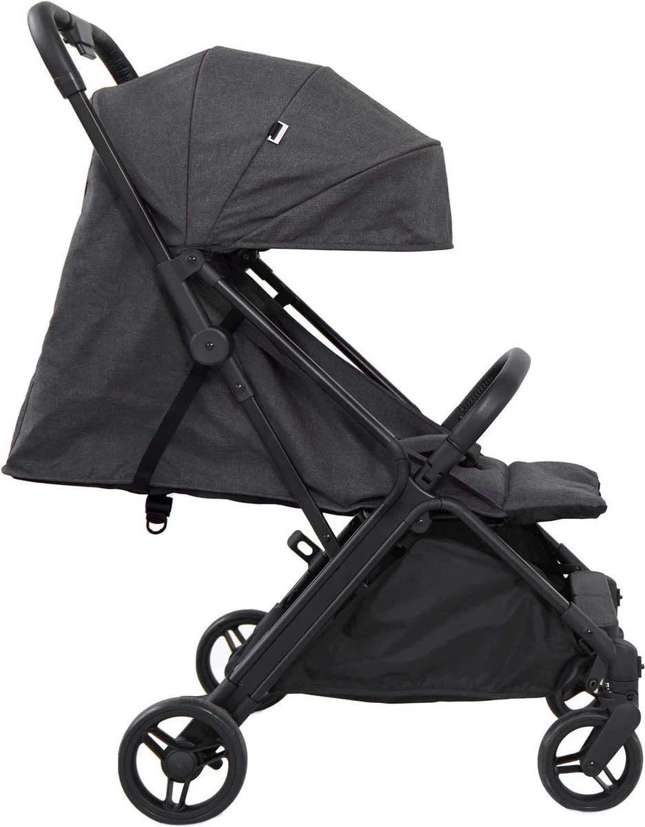 Prénatal Compact Buggy – Kinderwagen Met Boodschappenmand En Zonneklep - Traploos Verstelbare Wandelwagen – Inklapbaar Met 1 Hand - Plooibuggy Zwart - Image 3