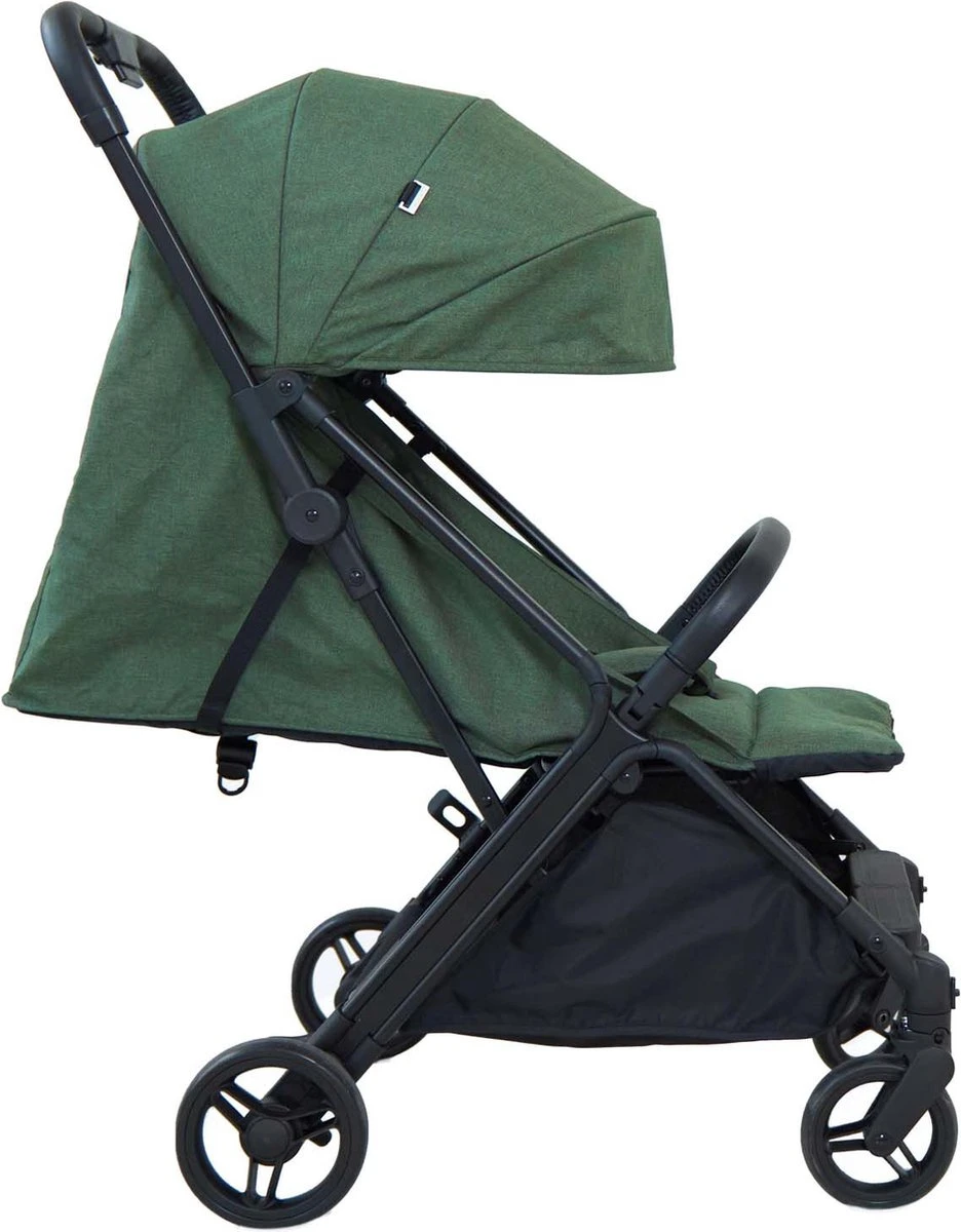 Prénatal Compact Buggy – Kinderwagen Met Boodschappenmand En Zonneklep - Traploos Verstelbare Wandelwagen – Inklapbaar Met 1 Hand - Plooibuggy Groen - Image 4