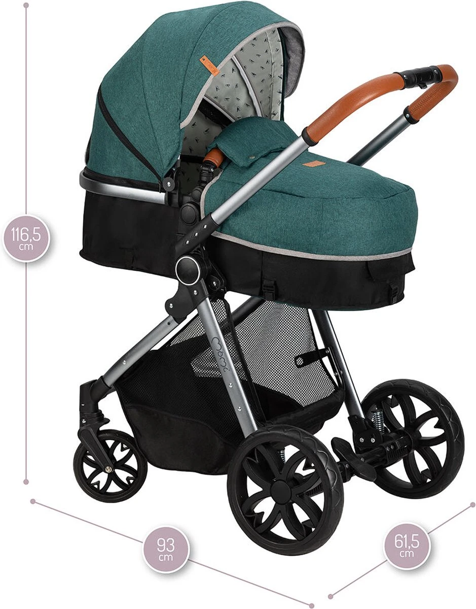 MoMi Kinderwagen - Compacte 2 In 1 Combiwagen - Limuru - Groen (geschikt Van 0-3 Jaar) - Image 17