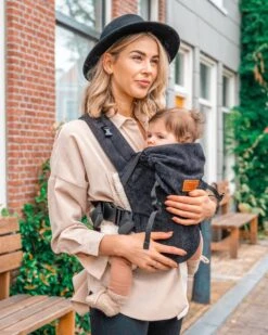 ByKay - Draagzak - Click Carrier Classic - Ribbed Velvet Smoky Black