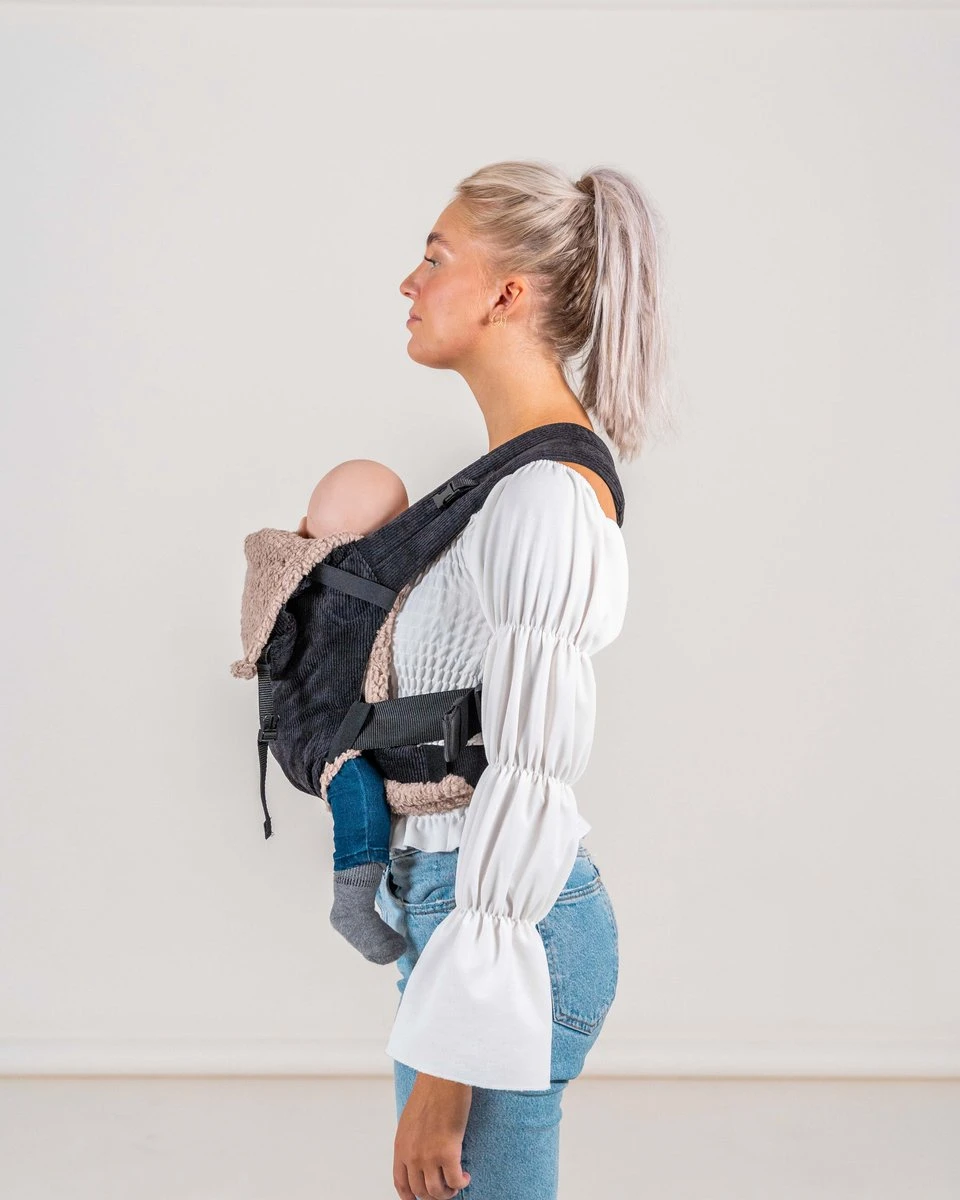 ByKay - Winter Voering - In Je Draagzak - Teddy Inlay - Taupe - Oragnic - Image 2