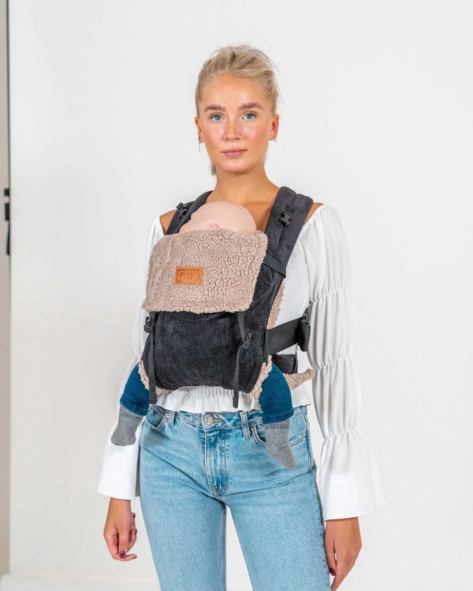 ByKay - Winter Voering - In Je Draagzak - Teddy Inlay - Taupe - Oragnic - Image 3