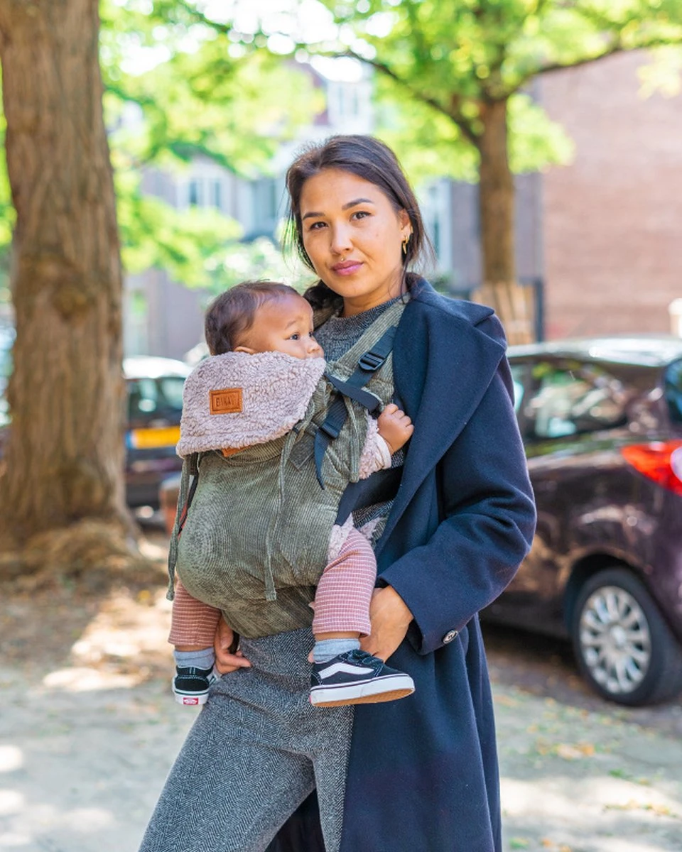 ByKay - Winter Voering - In Je Draagzak - Teddy Inlay - Taupe - Oragnic - Image 6