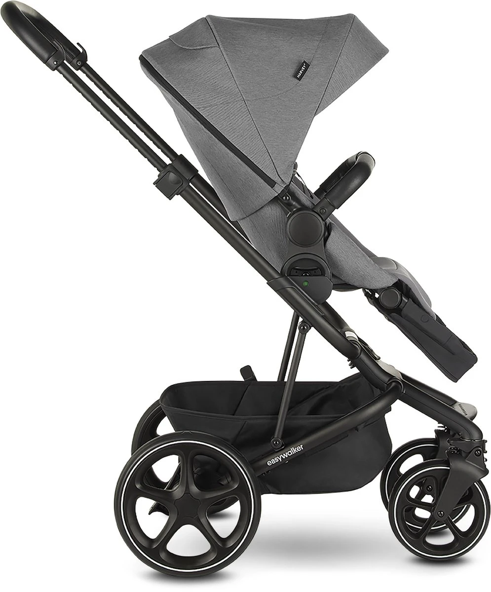 Easywalker Harvey 3 / Harvey³ Voordeelset Bestaande Uit Kinderwagen, Reiswieg, Voetenzak, Regenhoes Voor Zitting En Reiswieg, Hoes Voor De Reiswiegmatras - Kleur Fossil Grey - Afbeelding 2